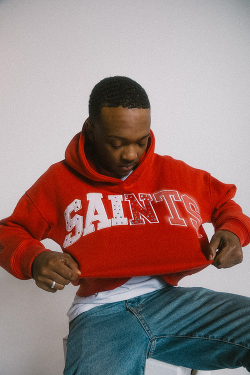 Santos Cropped Red Hoodie